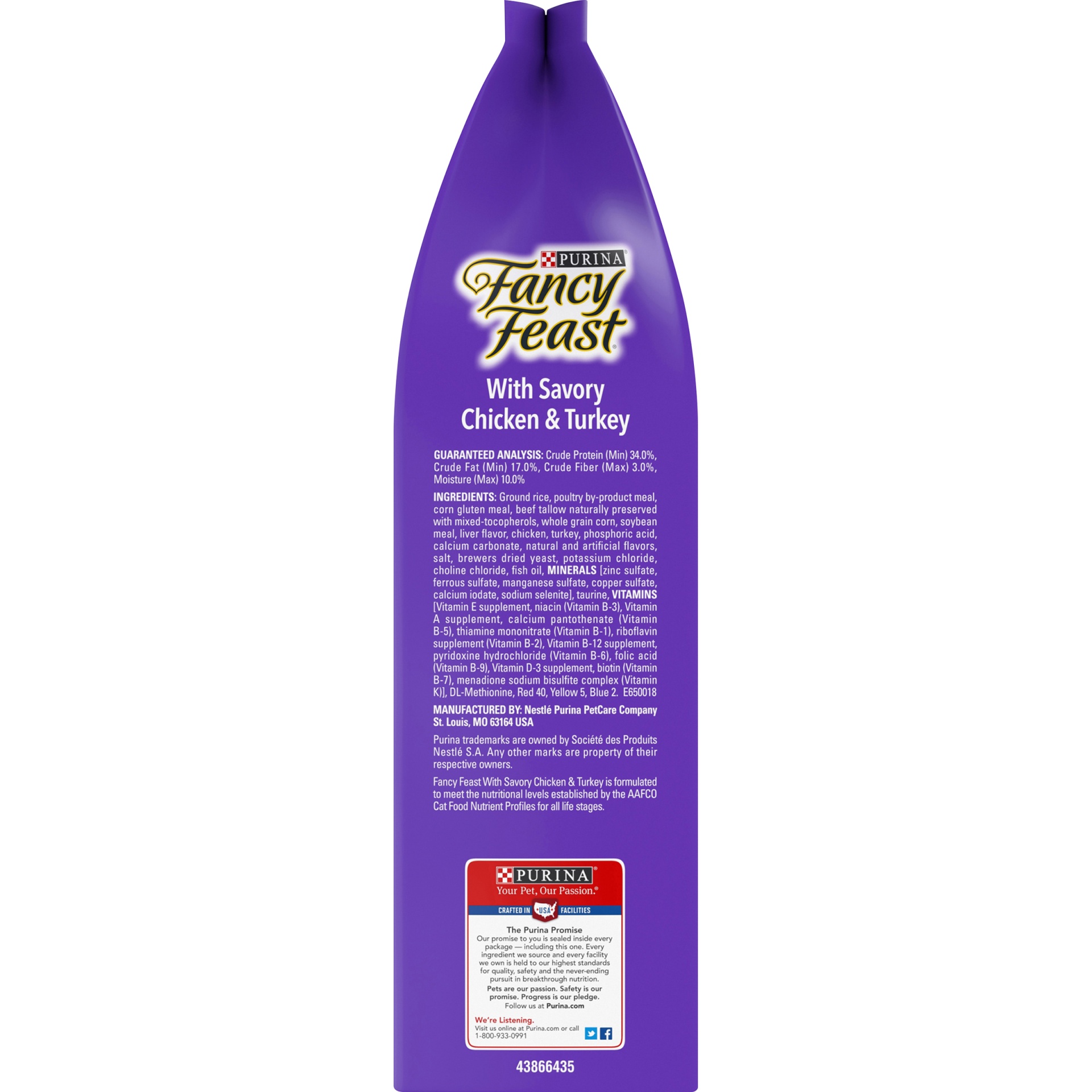 slide 8 of 9, Fancy Feast Purina Fancy Feast with Chicken & Turkey Adult Gourmet Dry Cat Food - 48oz, 