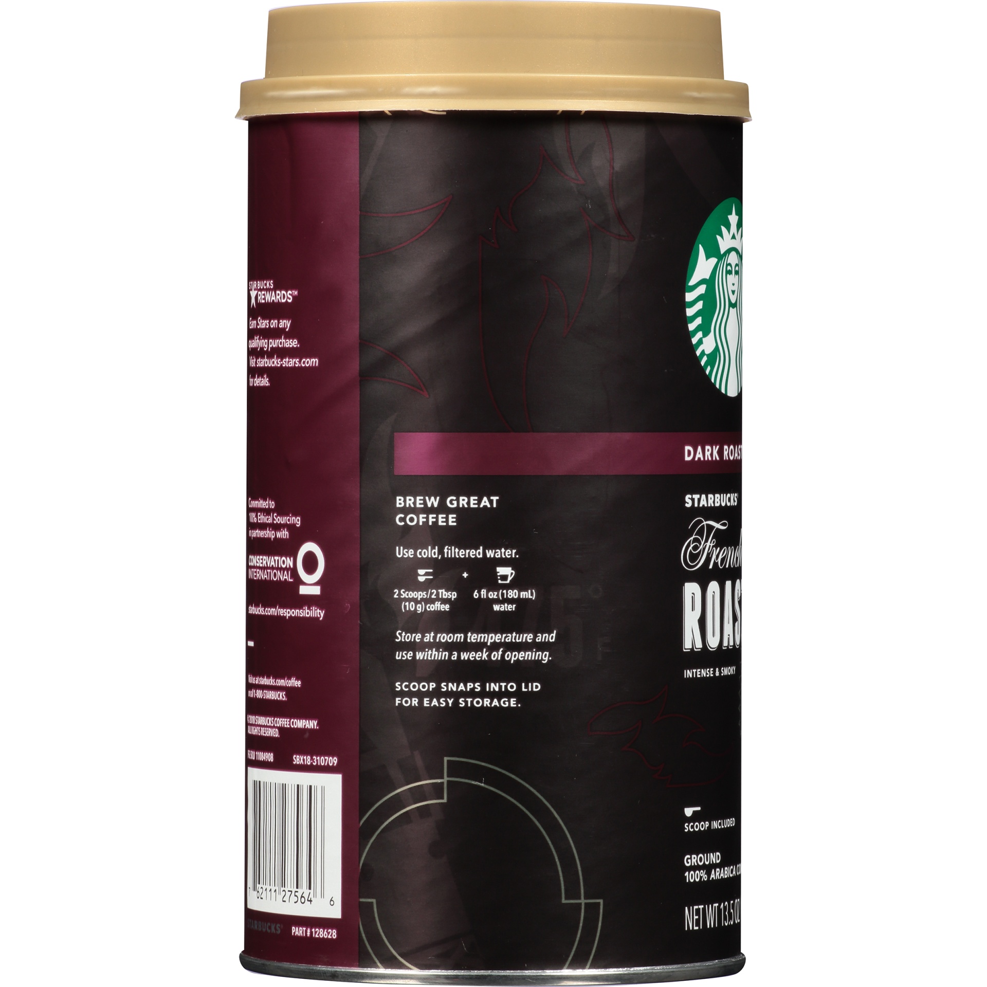 slide 4 of 5, Starbucks French Roast Ground Coffee Canister, 13.5 oz