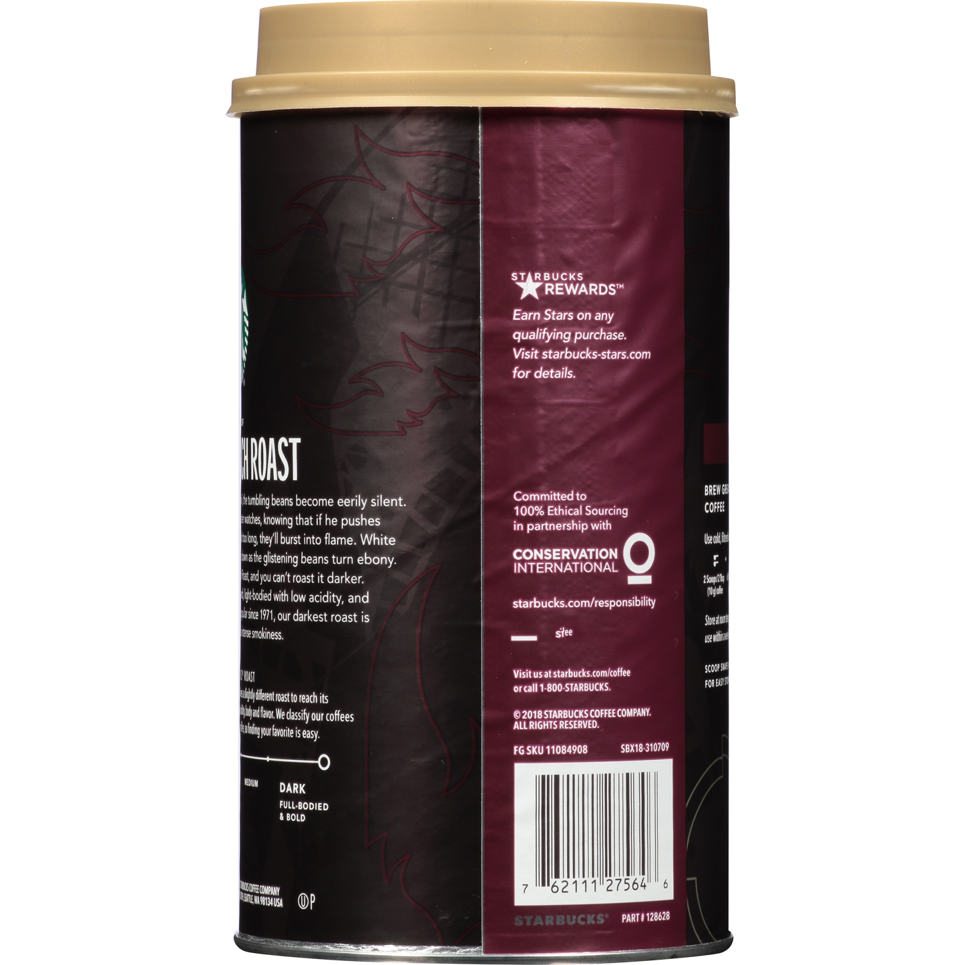 slide 3 of 5, Starbucks French Roast Ground Coffee Canister, 13.5 oz