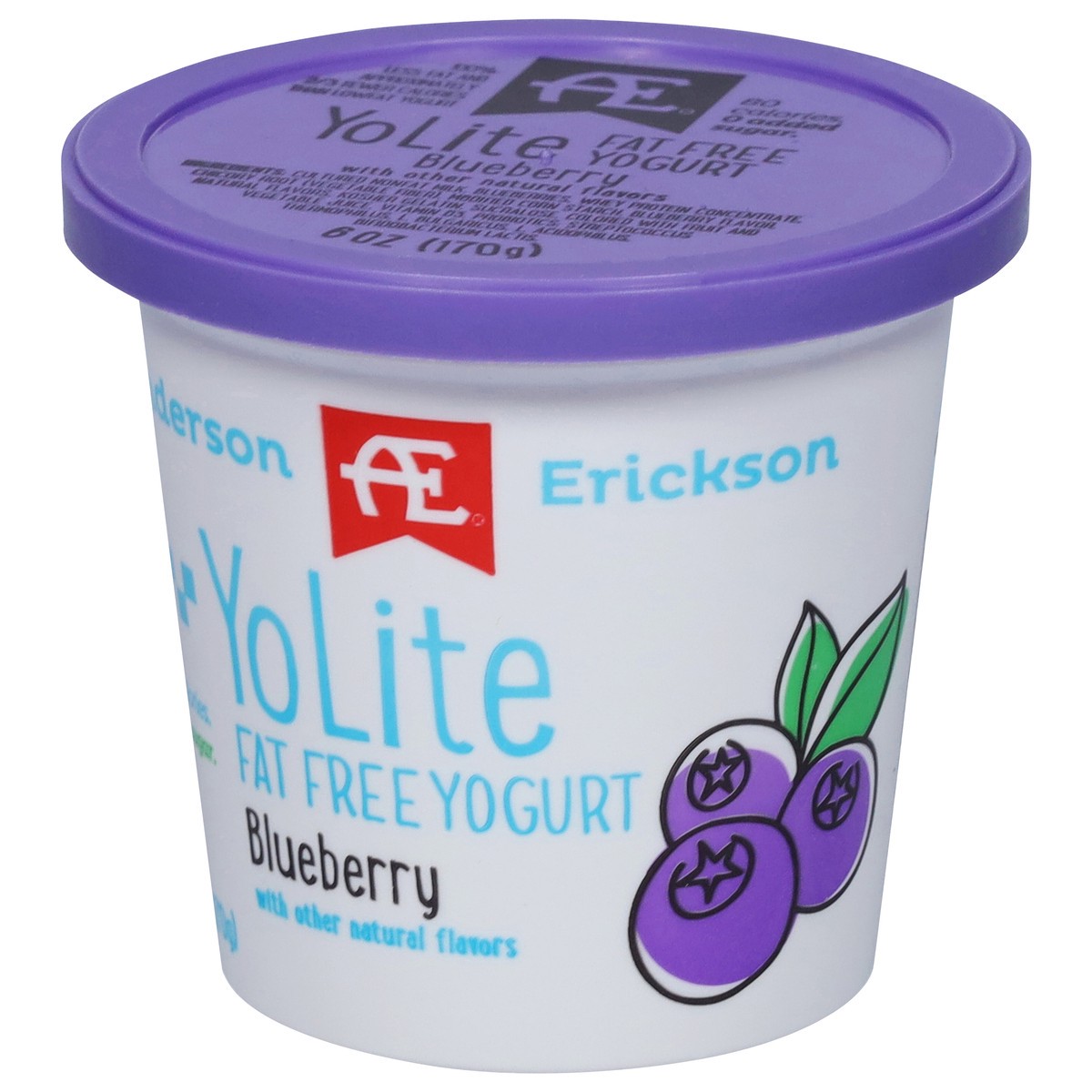 slide 6 of 9, Anderson Erickson Dairy YoLite Fat Free Blueberry Yogurt 6 oz, 6 oz