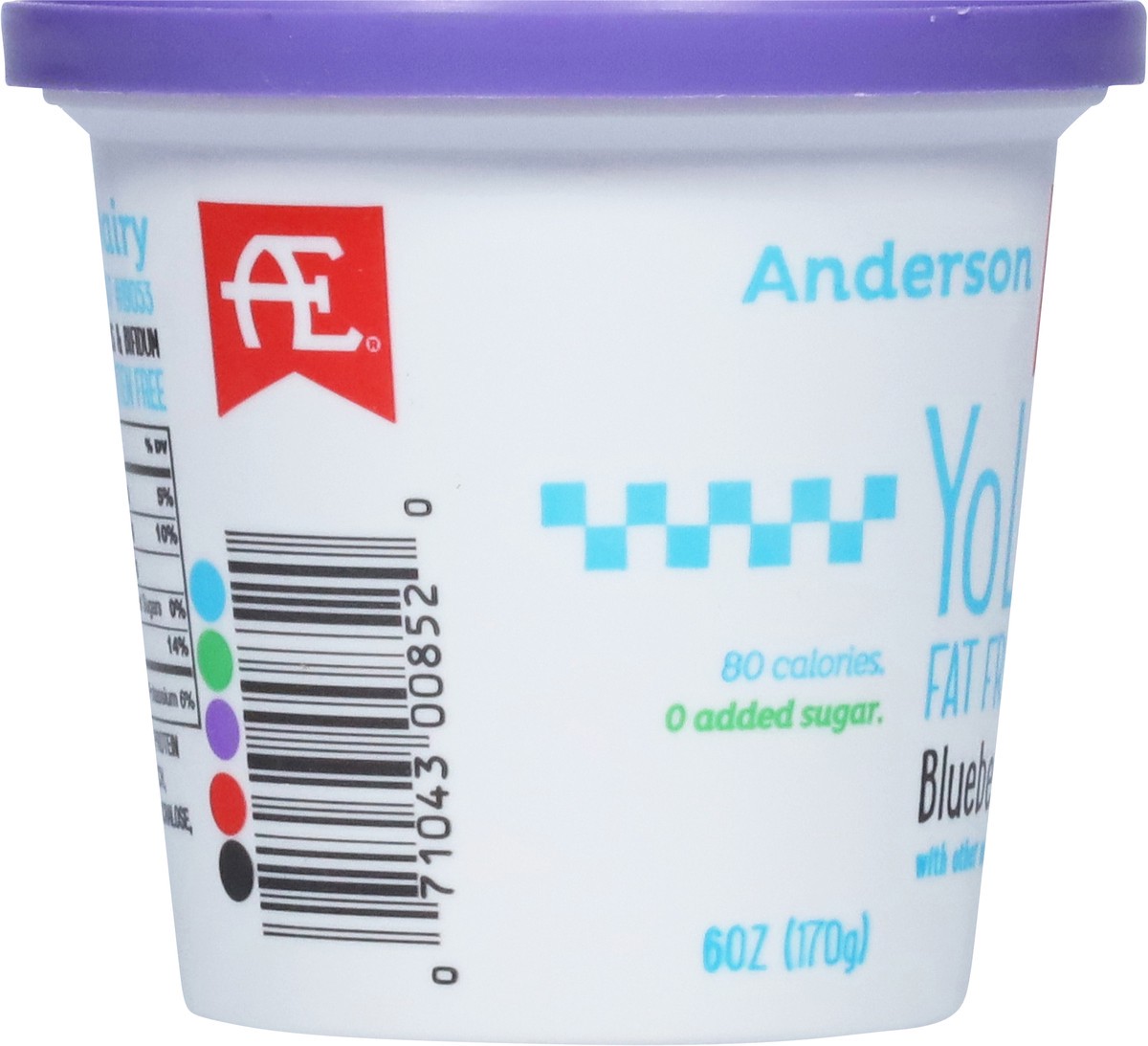 slide 5 of 9, Anderson Erickson Dairy YoLite Fat Free Blueberry Yogurt 6 oz, 6 oz