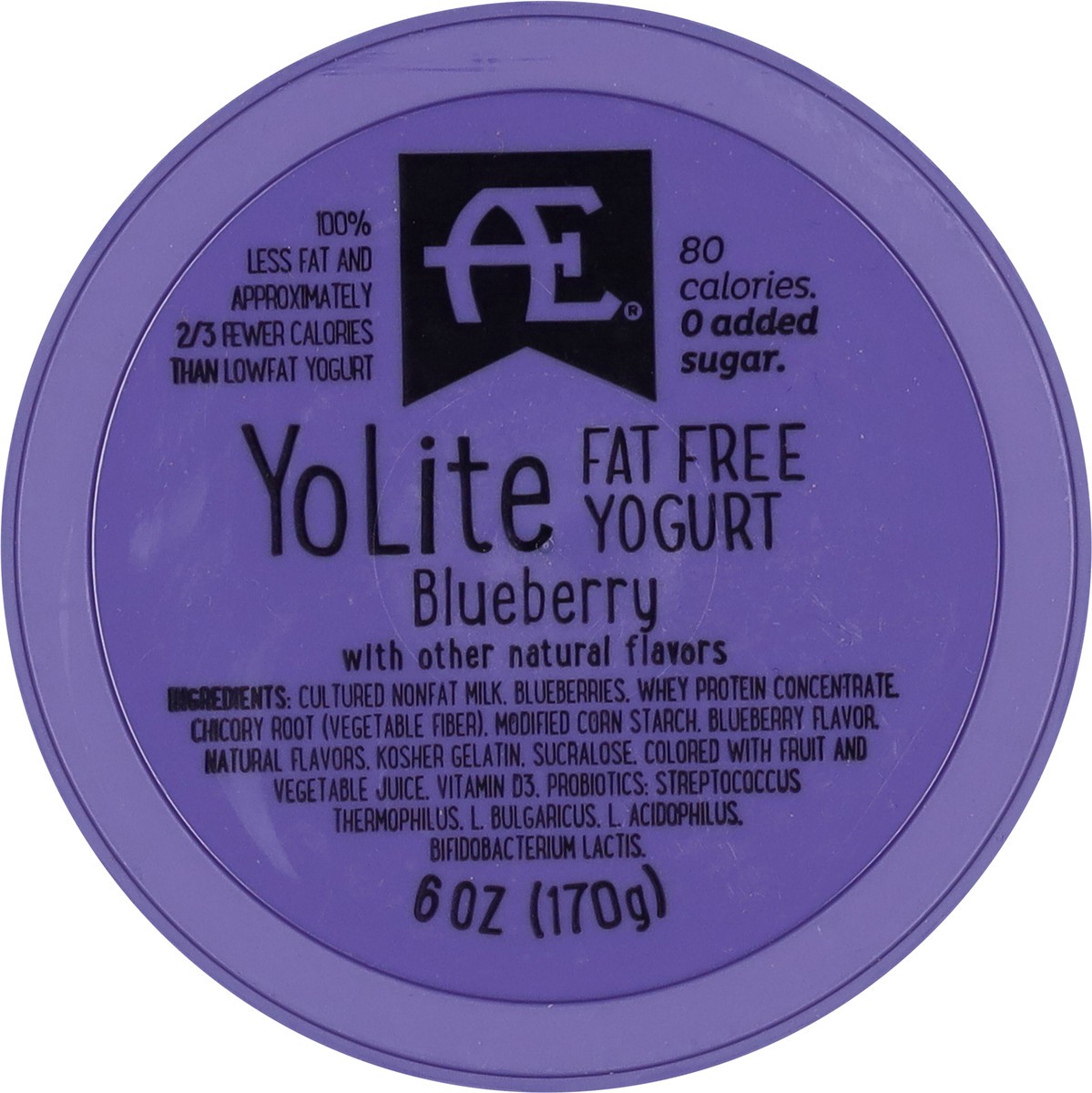 slide 9 of 9, Anderson Erickson Dairy YoLite Fat Free Blueberry Yogurt 6 oz, 6 oz