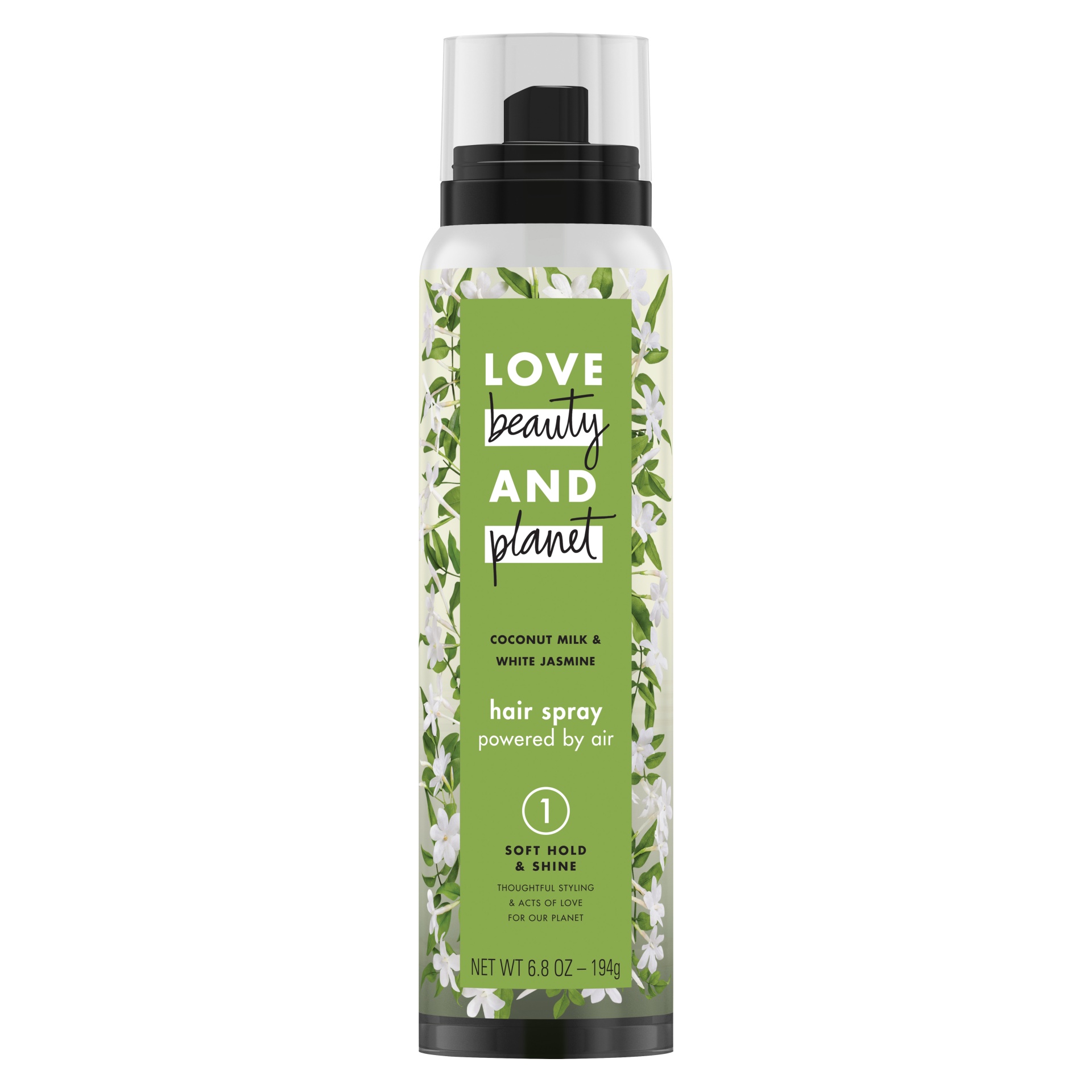 slide 1 of 6, Love Beauty & Planet Coconut Milk and White Jasmine Soft Hold and Shine Hair Spray, 6.8 oz