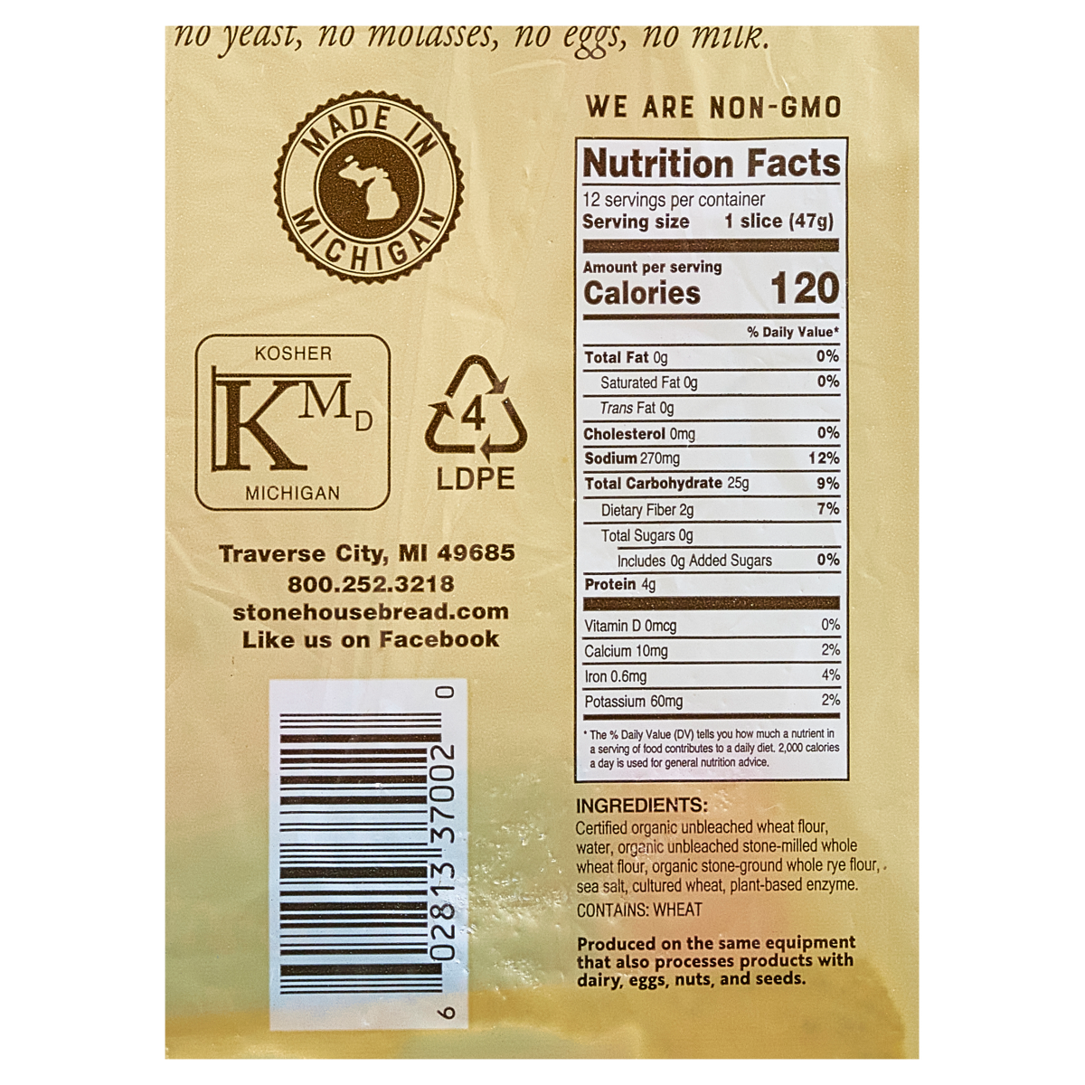 slide 3 of 3, Stone House Bread Stone House Sourdough Bread, North Country, 20 oz, 20 oz