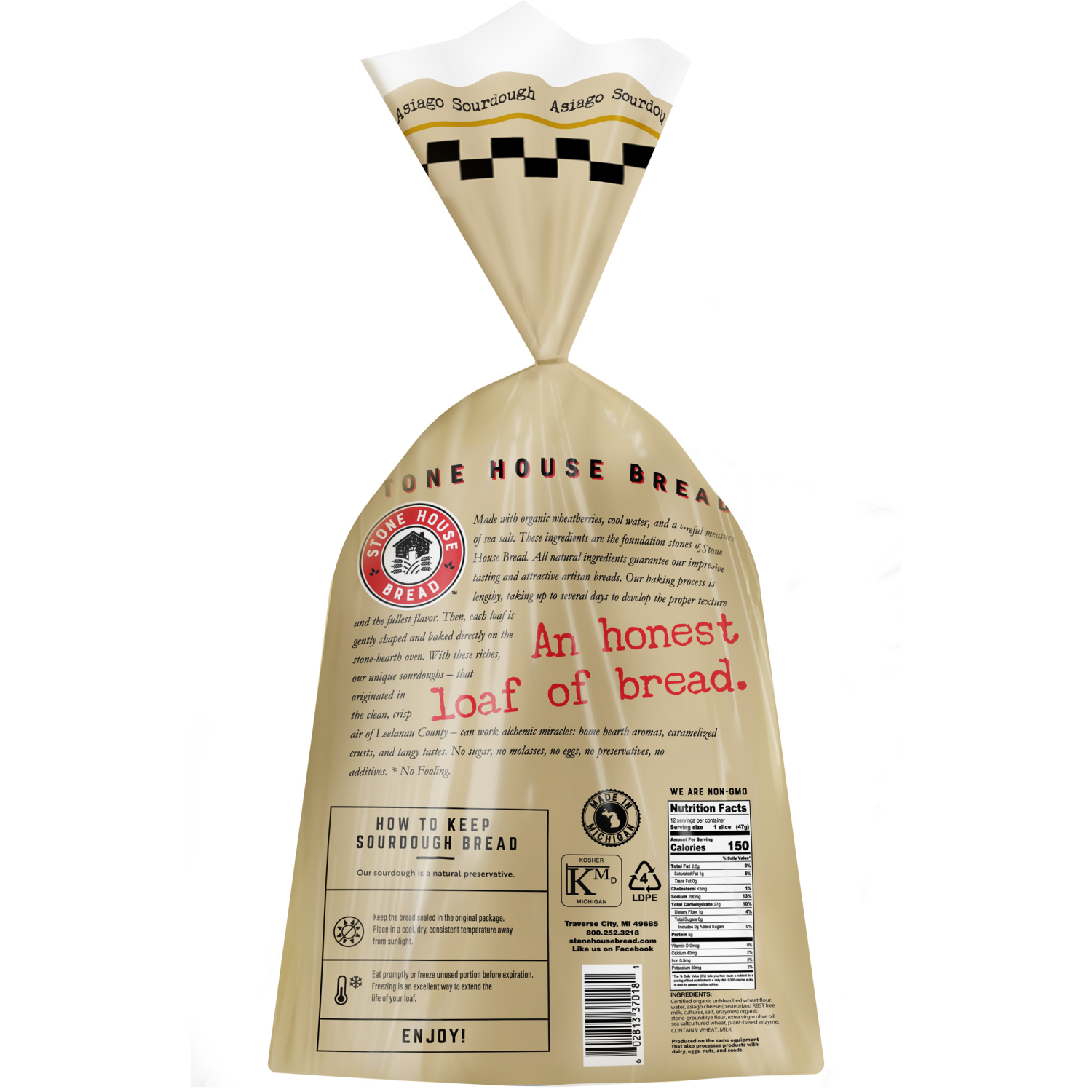 slide 2 of 7, Stone House Bread, Asiago Cheese Sourdough, 20 oz, 20 oz