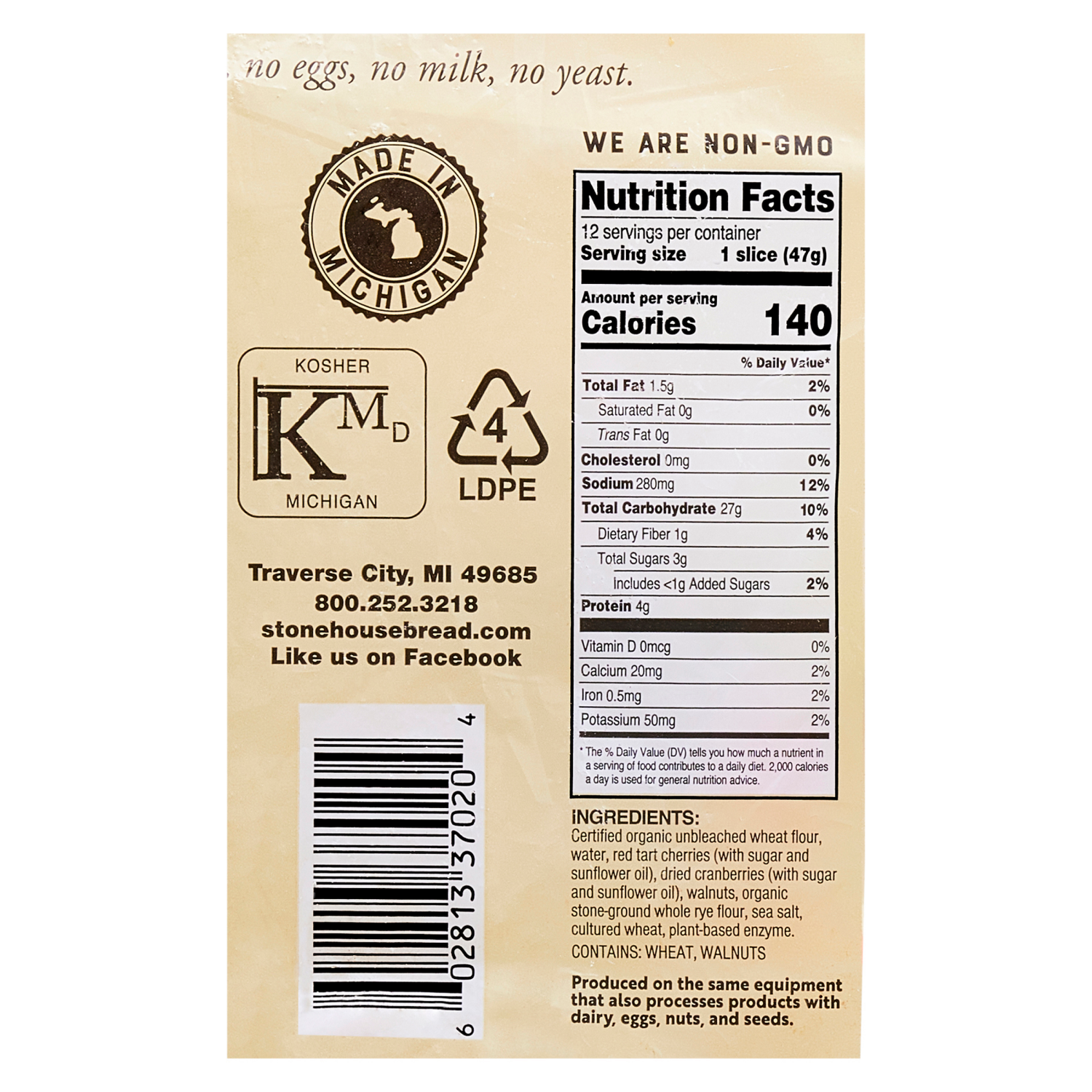 slide 3 of 6, Stone House Bread Stone House Sourdough Bread, Cherry Walnut, 20 oz, 20 oz