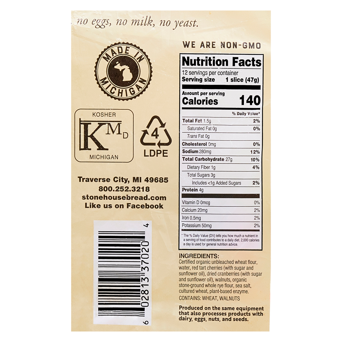 slide 3 of 3, Stone House Bread Stone House Sourdough Bread, Cherry Walnut, 20 oz, 20 oz