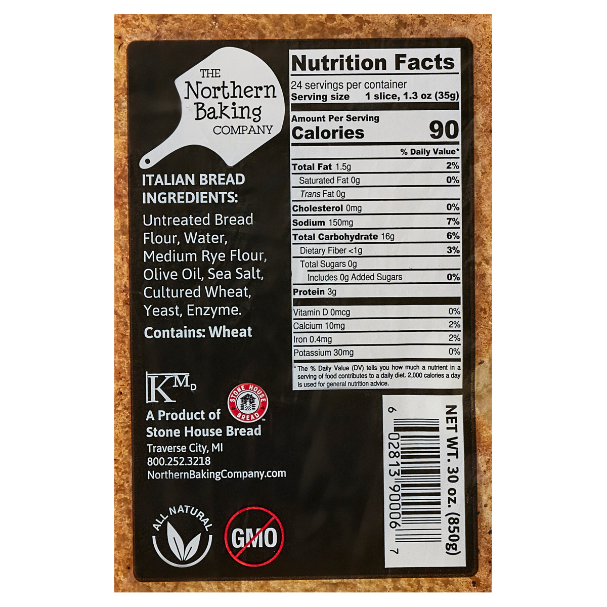 slide 3 of 3, STONE HOUSE The Northern Baking Company, Italian Sliced Bread, 30.6 oz