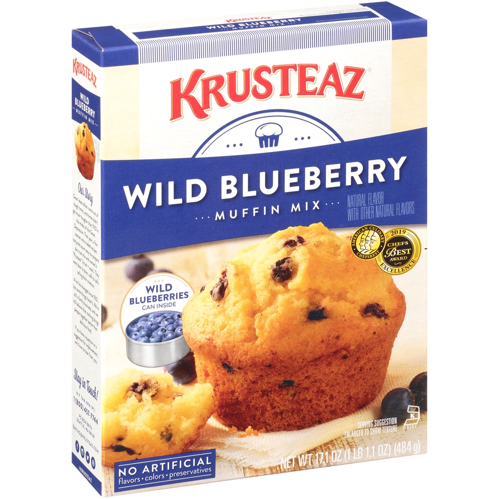 slide 2 of 8, Krusteaz Wild Blueberry Muffin Mix - 17.1oz, 