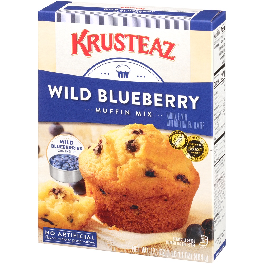 slide 3 of 8, Krusteaz Wild Blueberry Muffin Mix - 17.1oz, 
