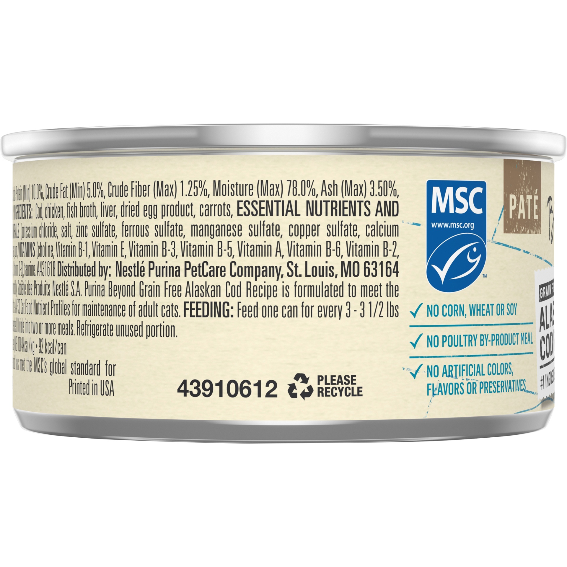 slide 2 of 7, Purina Beyond Natural Grain Free Alaskan Cod Recipe Adult Wet Cat Food, 3 oz