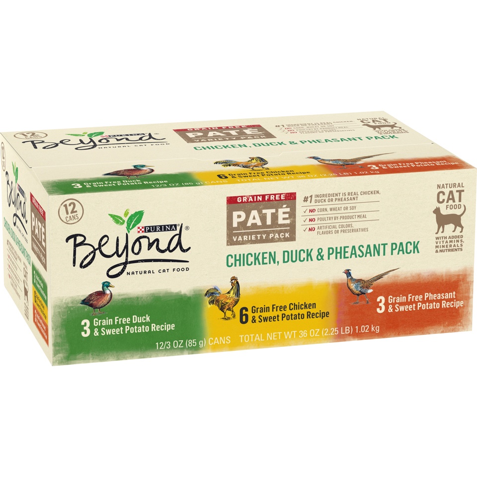 slide 4 of 9, Purina Beyond Grain Free Pate Variety Pack, 12 ct