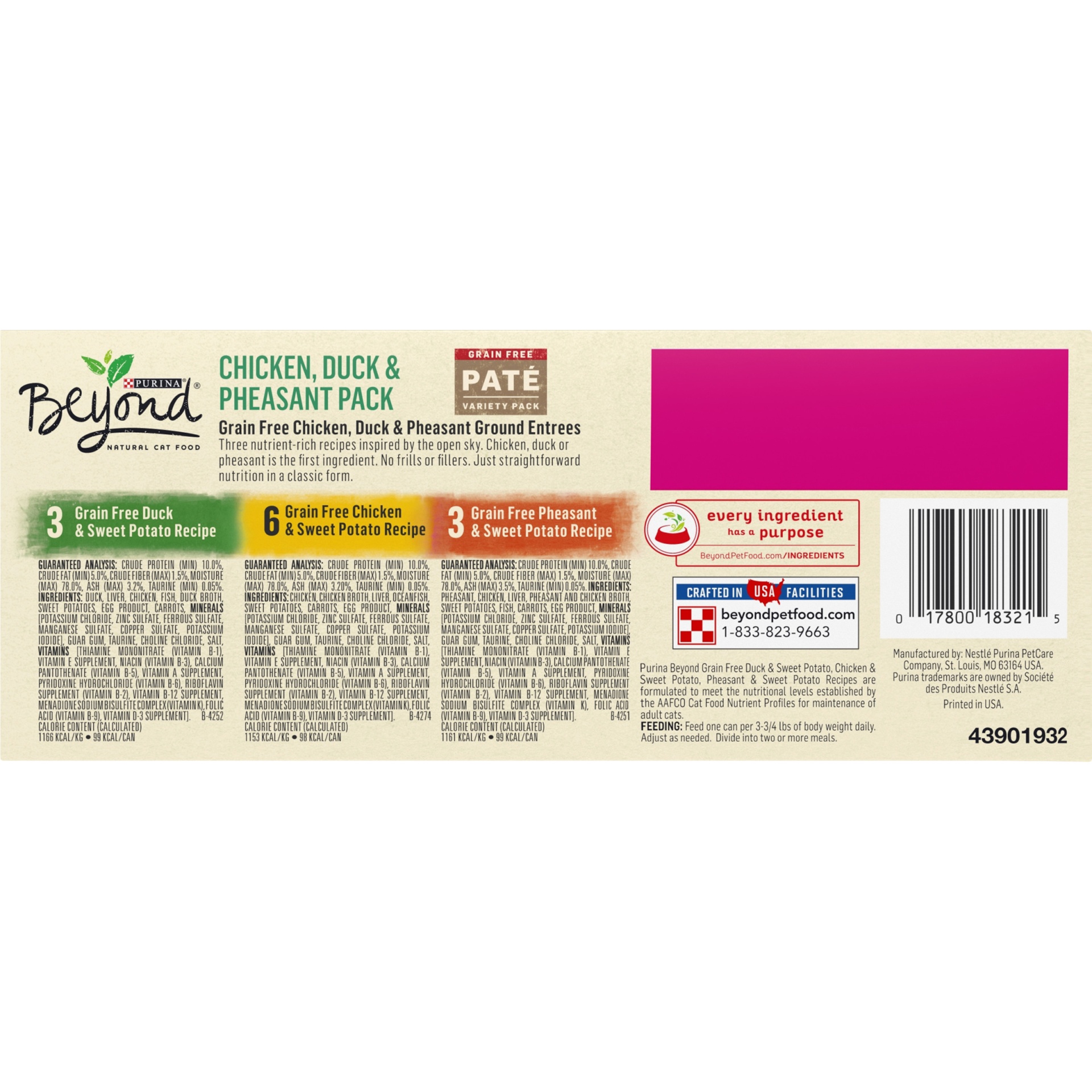 slide 3 of 9, Purina Beyond Grain Free Pate Variety Pack, 12 ct