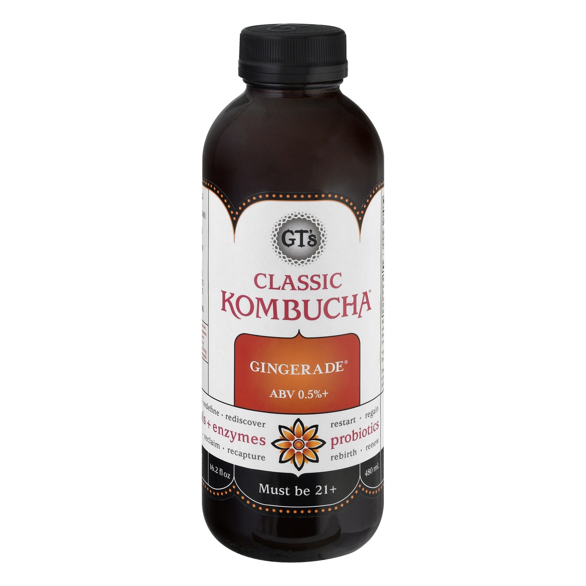 slide 1 of 1, GT's Classic Gingerade Kombucha, 16.2 fl oz