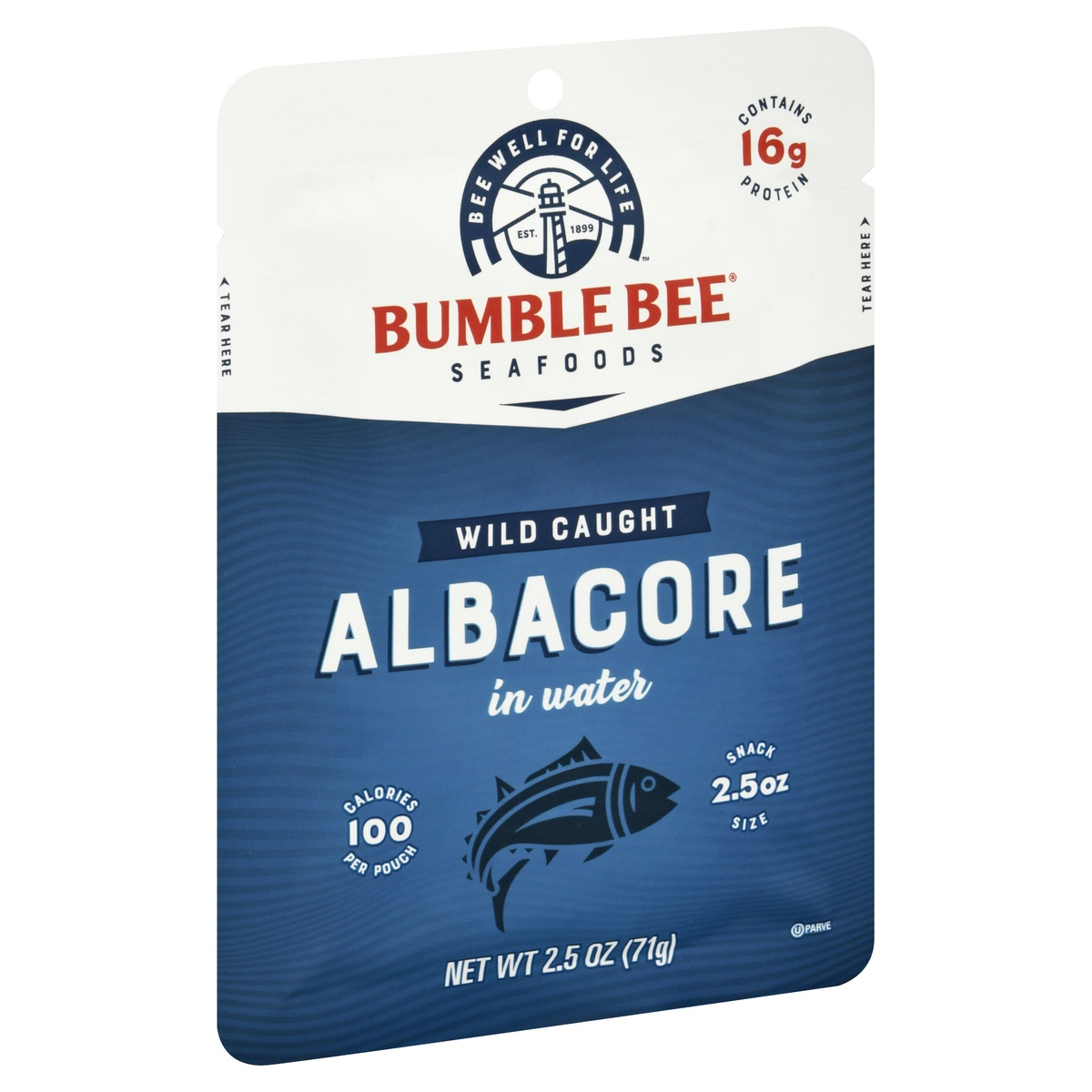 slide 2 of 10, Bumble Bee Albacore Tuna in Water Pouch, 2.5 oz