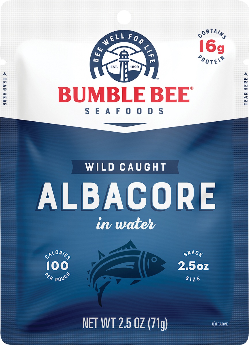 slide 9 of 10, Bumble Bee Albacore Tuna in Water Pouch, 2.5 oz