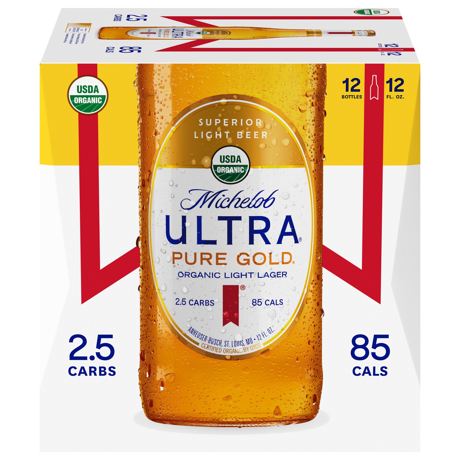 slide 4 of 5, Michelob Ultra Organic Pure Gold 12oz 12 Pack Bottles, 12 ct