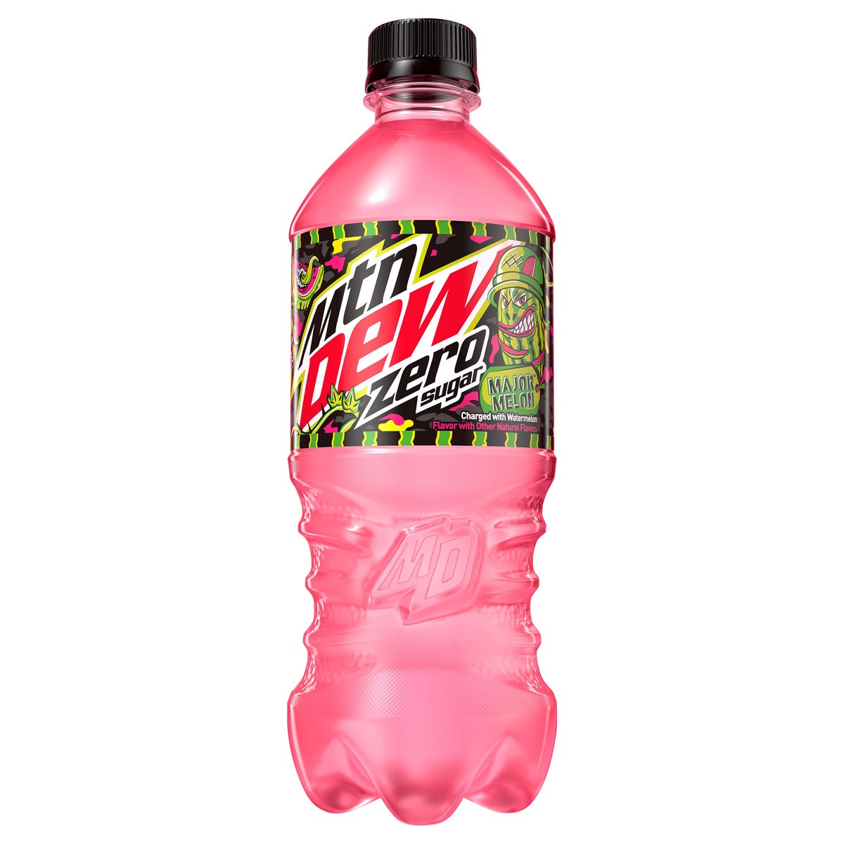 slide 1 of 4, Mountain Dew Zero Sugar Dew Major Melon Watermelon 20 Fl Oz, 20 fl oz