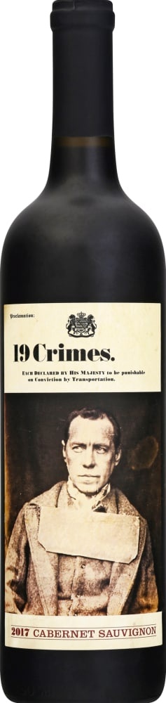 slide 1 of 3, 19 Crimes Cabernet Sauvignon Red Wine Bottle, 750 ml