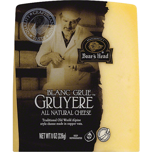 slide 2 of 2, Boar's Head Cheese, Blanc Grue, Gruyere, 1 ct