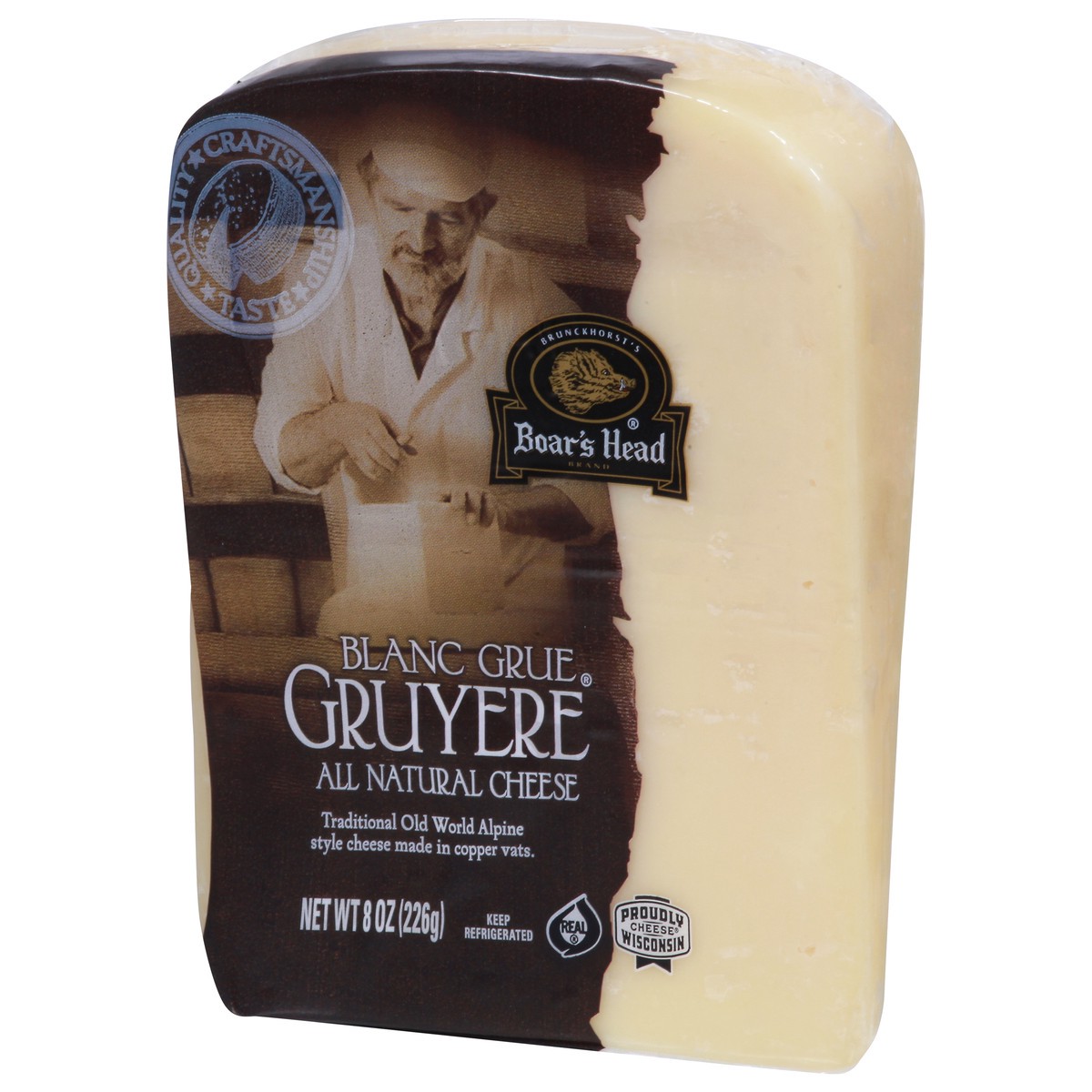 slide 3 of 9, Boar's Head Blanc Grue Gruyere Cheese, 1 ct