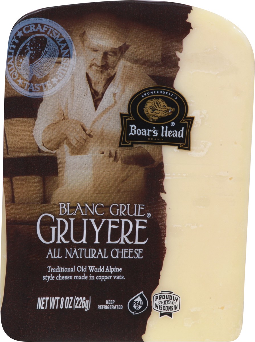 slide 6 of 9, Boar's Head Blanc Grue Gruyere Cheese, 1 ct