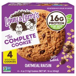 Lenny & Larry's The Complete Cookie, Oatmeal Raisin, 4 oz - 4 ct