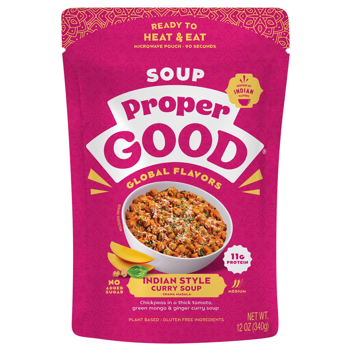 slide 1 of 14, Proper Good Indian Curry (Chana Masala) Soup Pouch, 12 oz, 12 oz