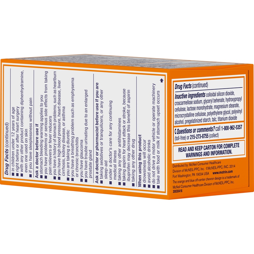 slide 5 of 6, Motrin PM Caplets, 80 ct