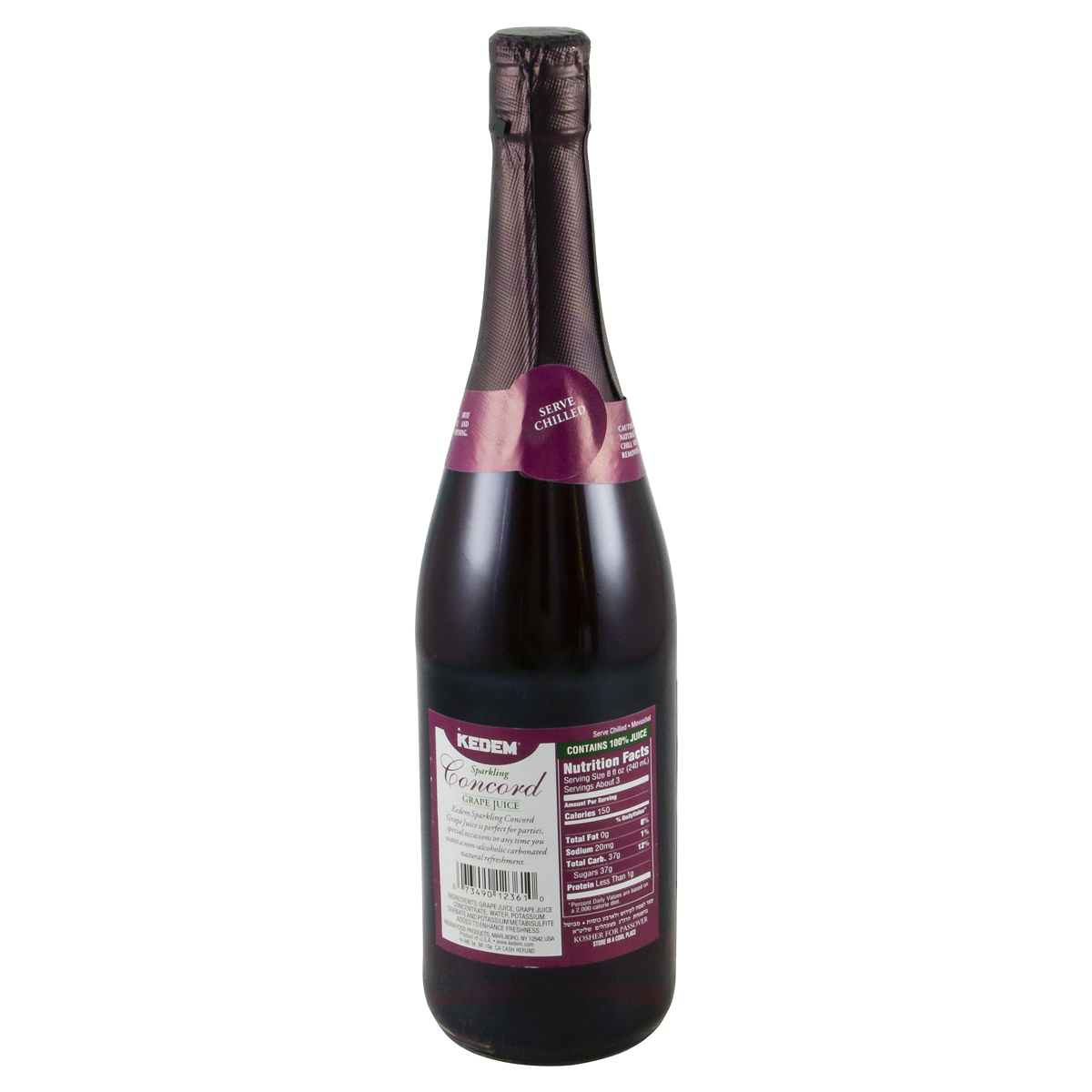 slide 4 of 4, Kedem® sparkling concord grape juice, 25.4 fl oz