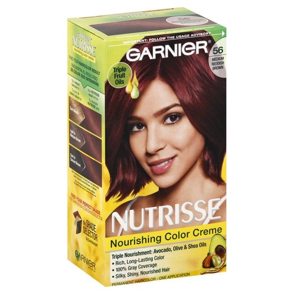 Garnier Nutrisse Permanent Hair Color, Medium Reddish Brown 56 1 ct | Shipt