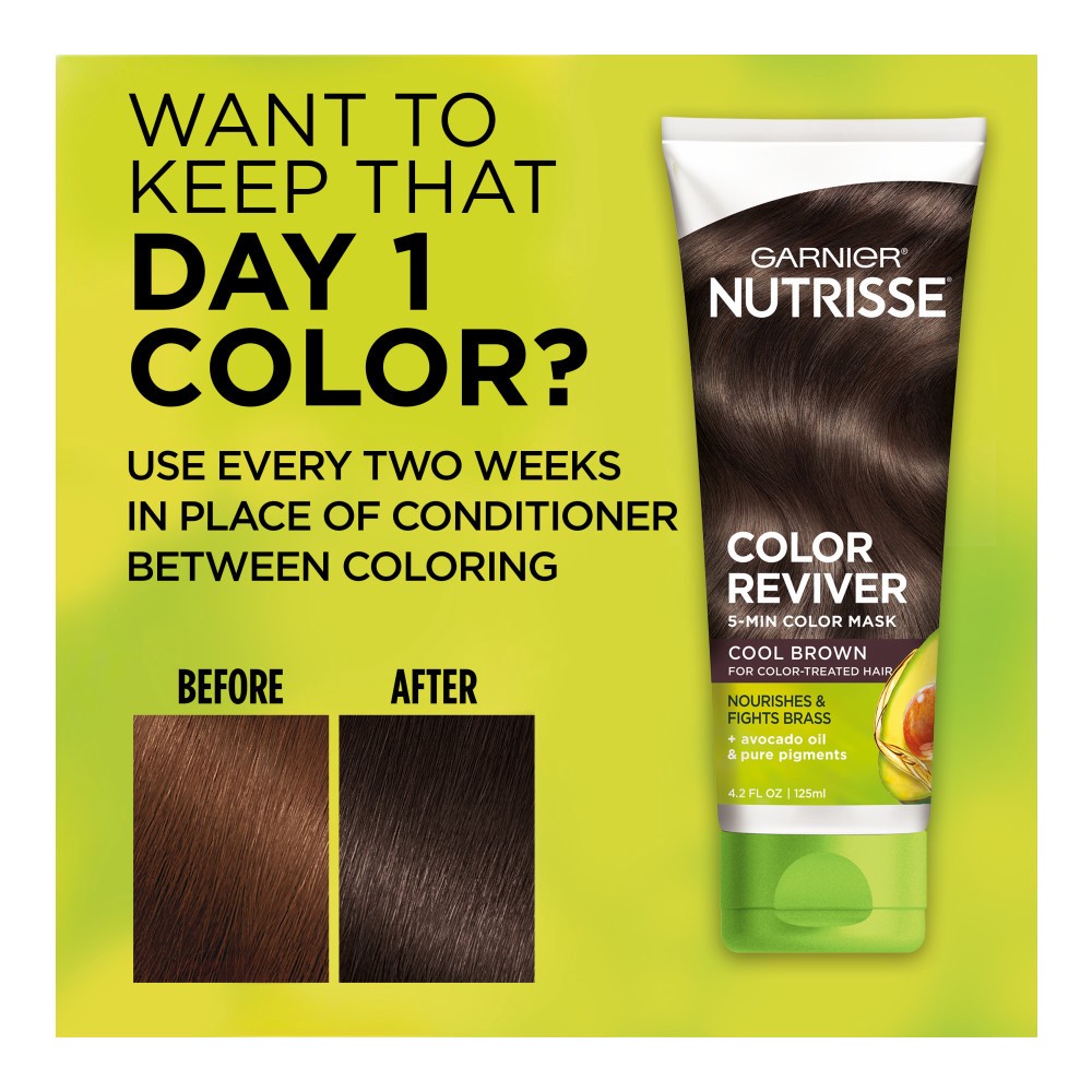 slide 4 of 4, Garnier Nutrisse Color Reviv Cool Brown, cool brown, 4.2 fl oz