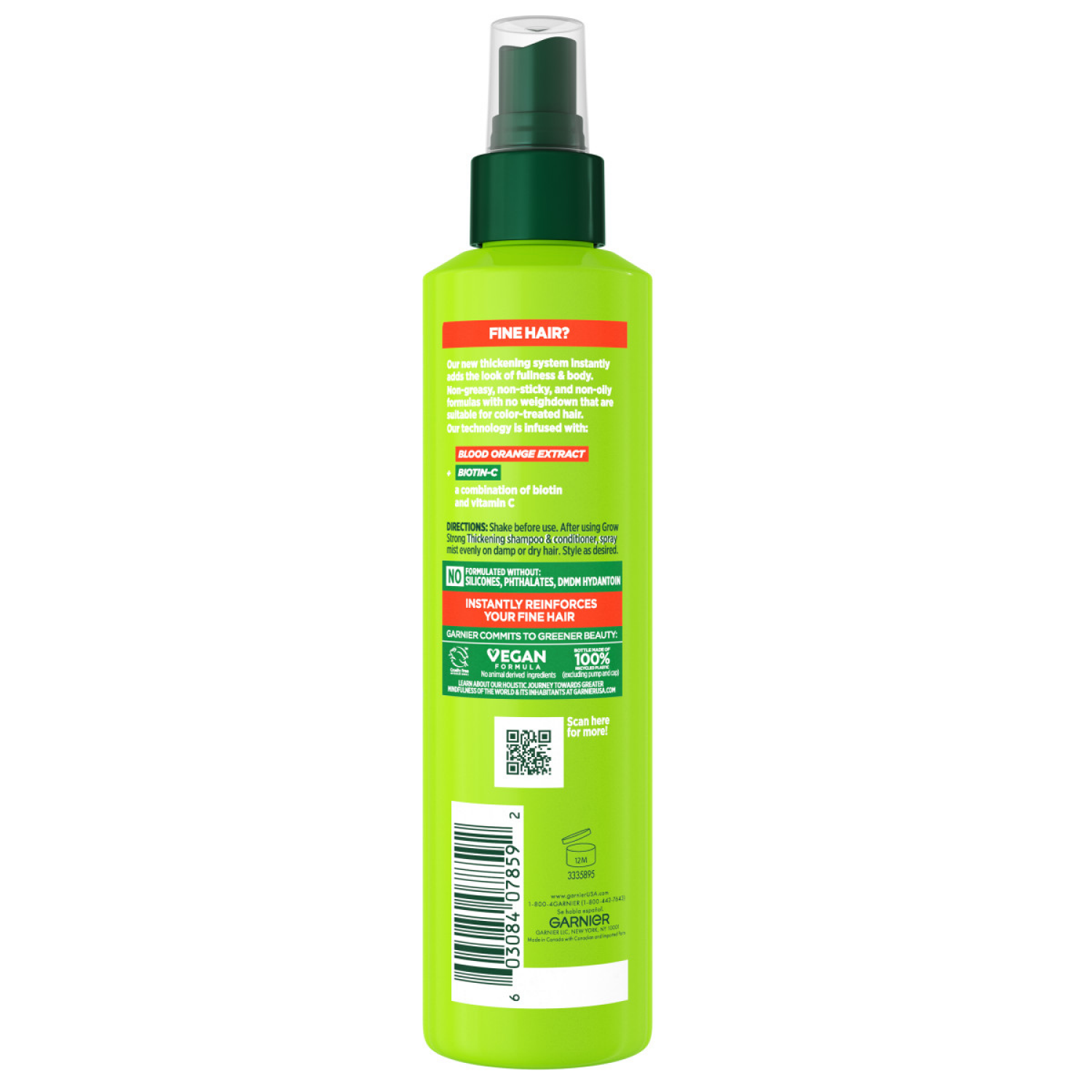 slide 2 of 4, Garnier Grow Strong 10-in-1 + Biotin-C Multitasking Leave-In 8.1 fl oz, 8.1 fl oz