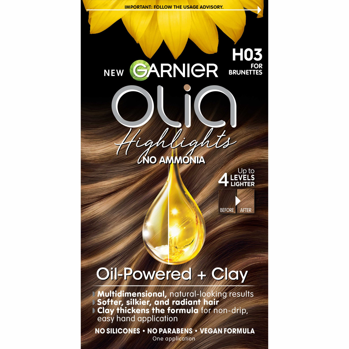 slide 1 of 8, Garnier Olia H03 Highlights for Brunettes 1 ea, 1 ct
