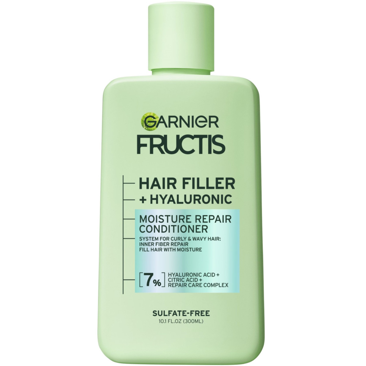 slide 1 of 8, Garnier Fructis Hair Filler Moisture Repair Conditioner, Curly, Wavy Hair, 10.1 fl oz