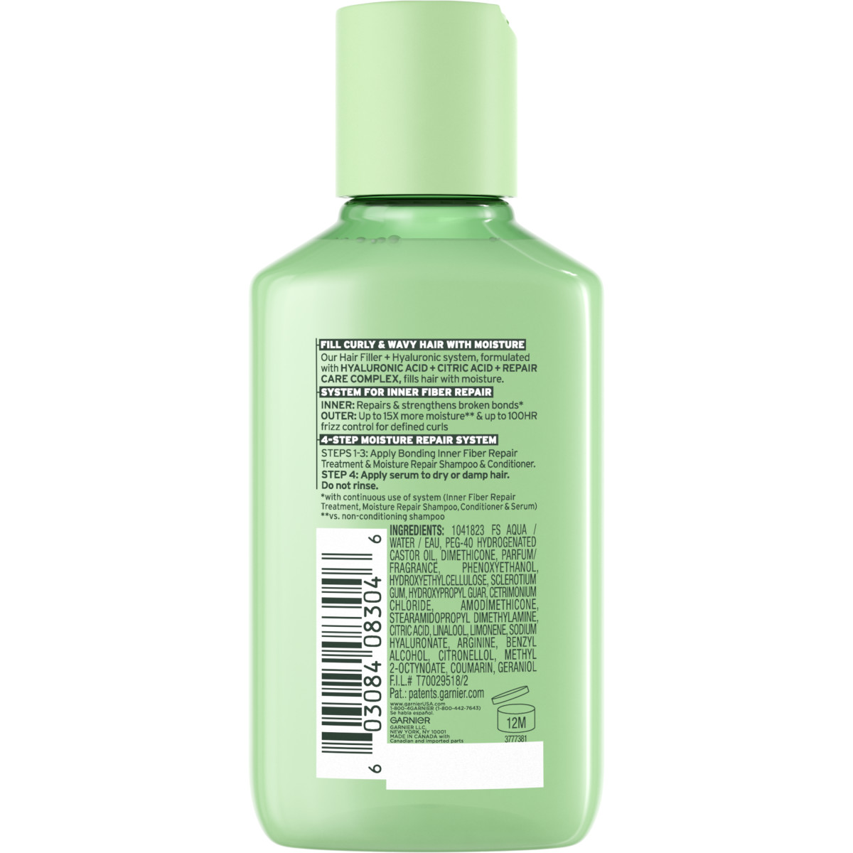 slide 2 of 8, Garnier Hair Filler Moisture Repair Serum Treatment, 3.75 fl oz