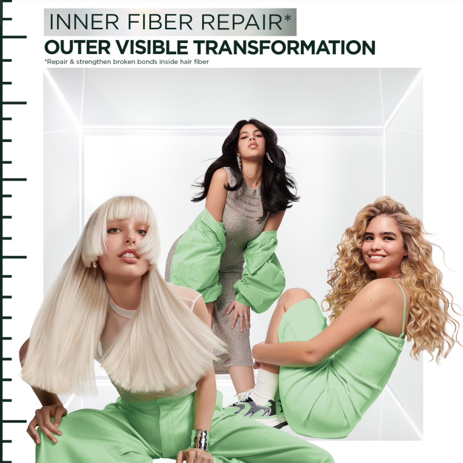 slide 2 of 8, Garnier Hair Filler + Bonding Inner Fiber Repair Treatment 10.1 fl oz, 10.1 fl oz