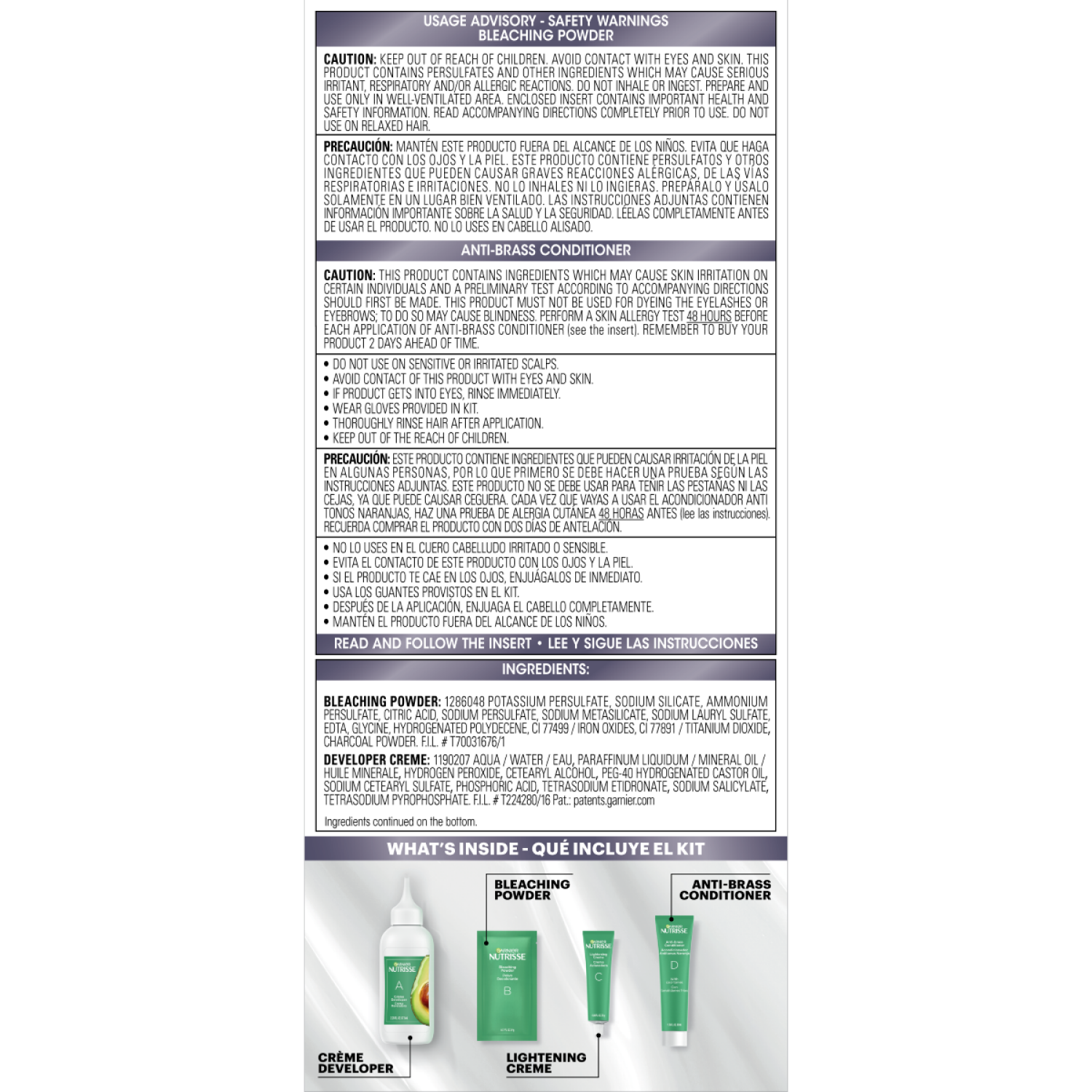 slide 2 of 7, Garnier Charcoal PL3 Ultra Cool Platinum Bleach Kit 1 ea, 1 ct