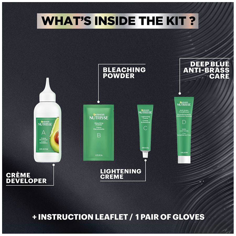 slide 4 of 5, Garnier Charcoal PL3 Ultra Cool Platinum Bleach Kit 1 ea, 1 ct