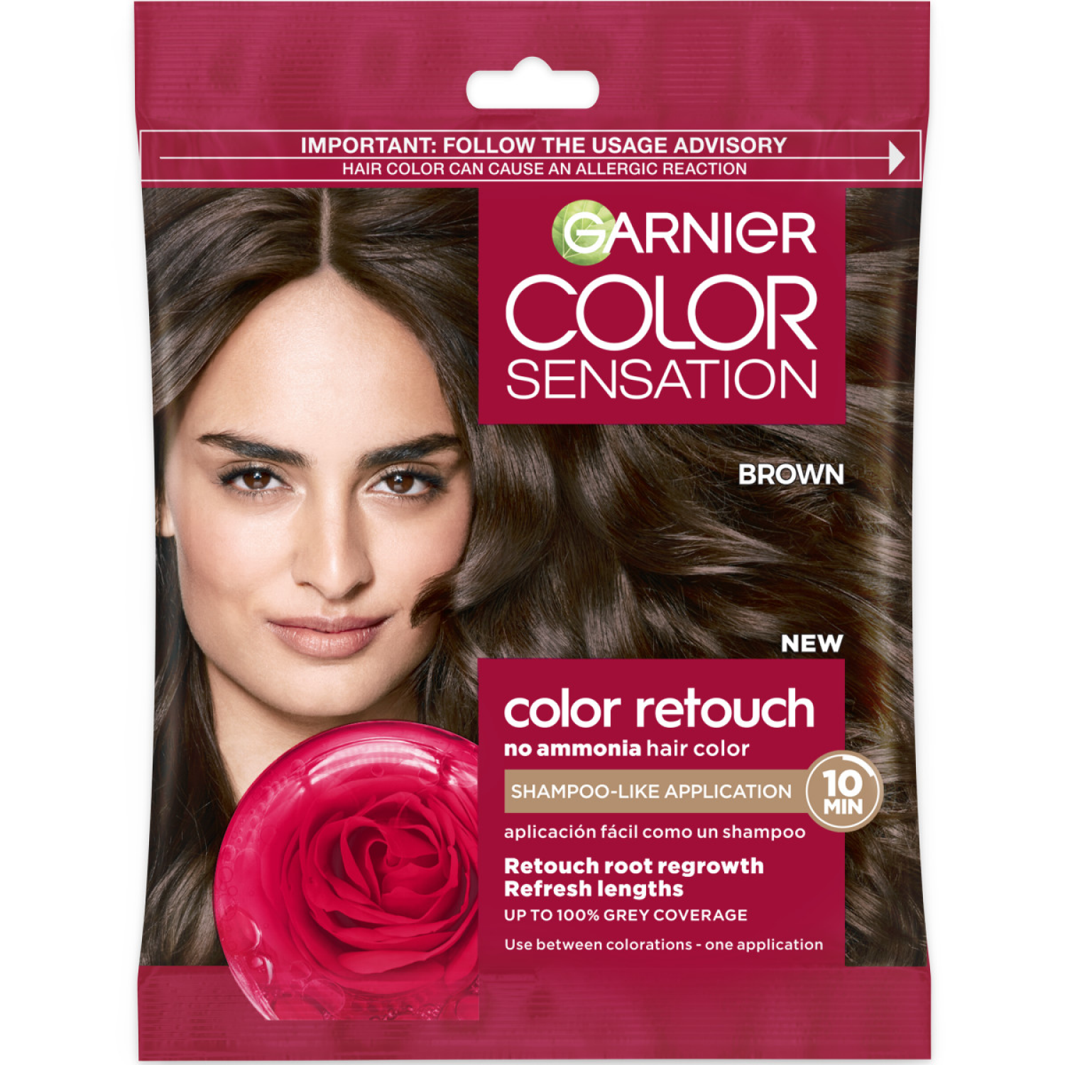 slide 1 of 5, L OREAL Garnier Color Sensation Garnier Color Retouch Permanent Hair Color, Brown,, 1 ct