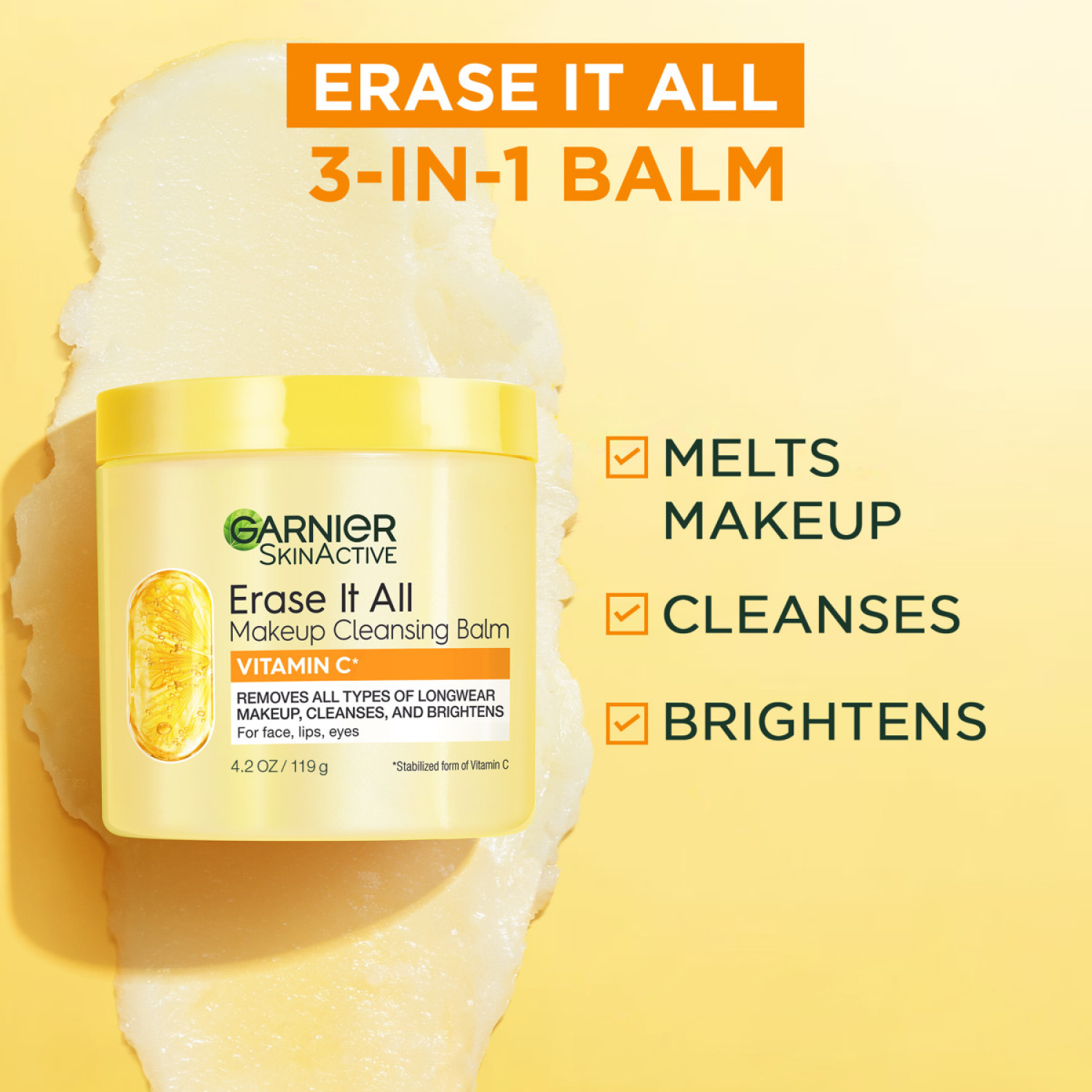 slide 7 of 8, Garnier Makeup Cleansing Balm Vitamin C, 1 ct
