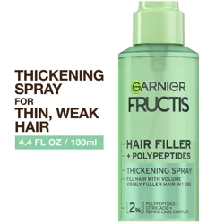Garnier Fructis Hair Filler Fullness Repair Leave-In Thickening Spray, 4.4 Oz