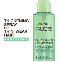 Garnier Fructis Hair Filler Fullness Repair Leave-In Thickening Spray, 4.4 Oz