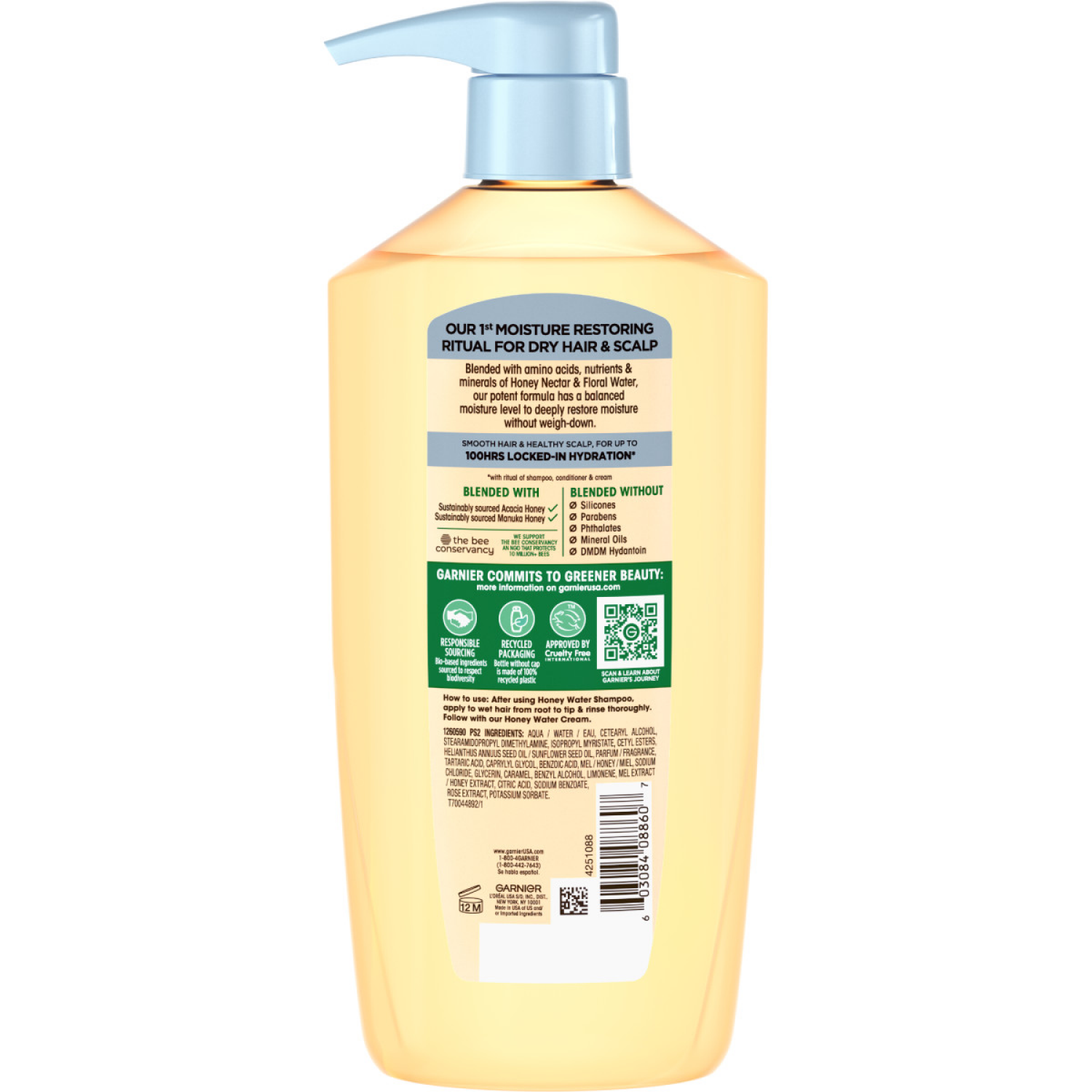 slide 5 of 7, Garnier GAR WB HONEY WATER MOIST CONDITIONER 26.6, 26.6 oz