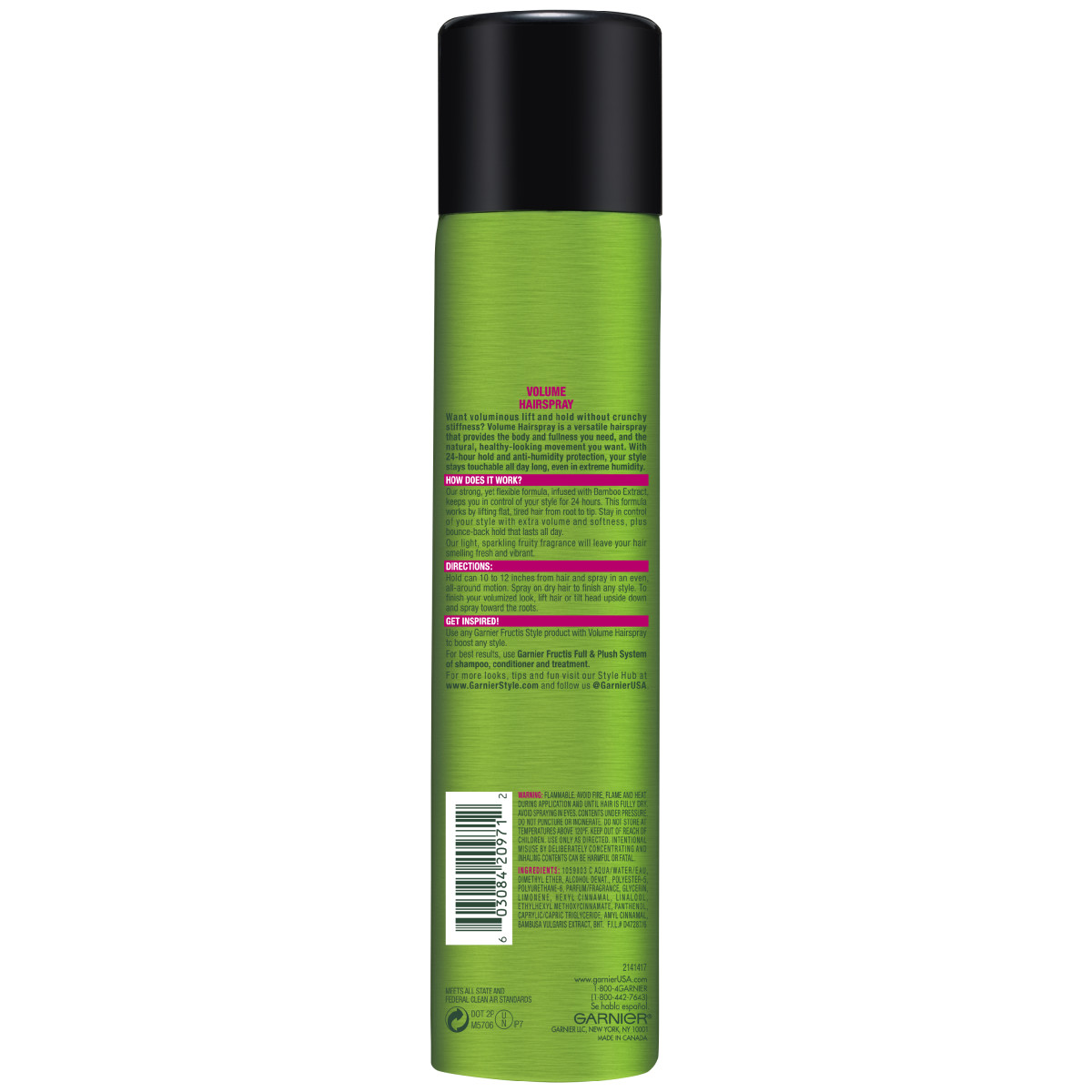 slide 2 of 2, Fructis Style Extra Strong Hold 3 Volume Hairspray 8.25 oz, 8.25 oz