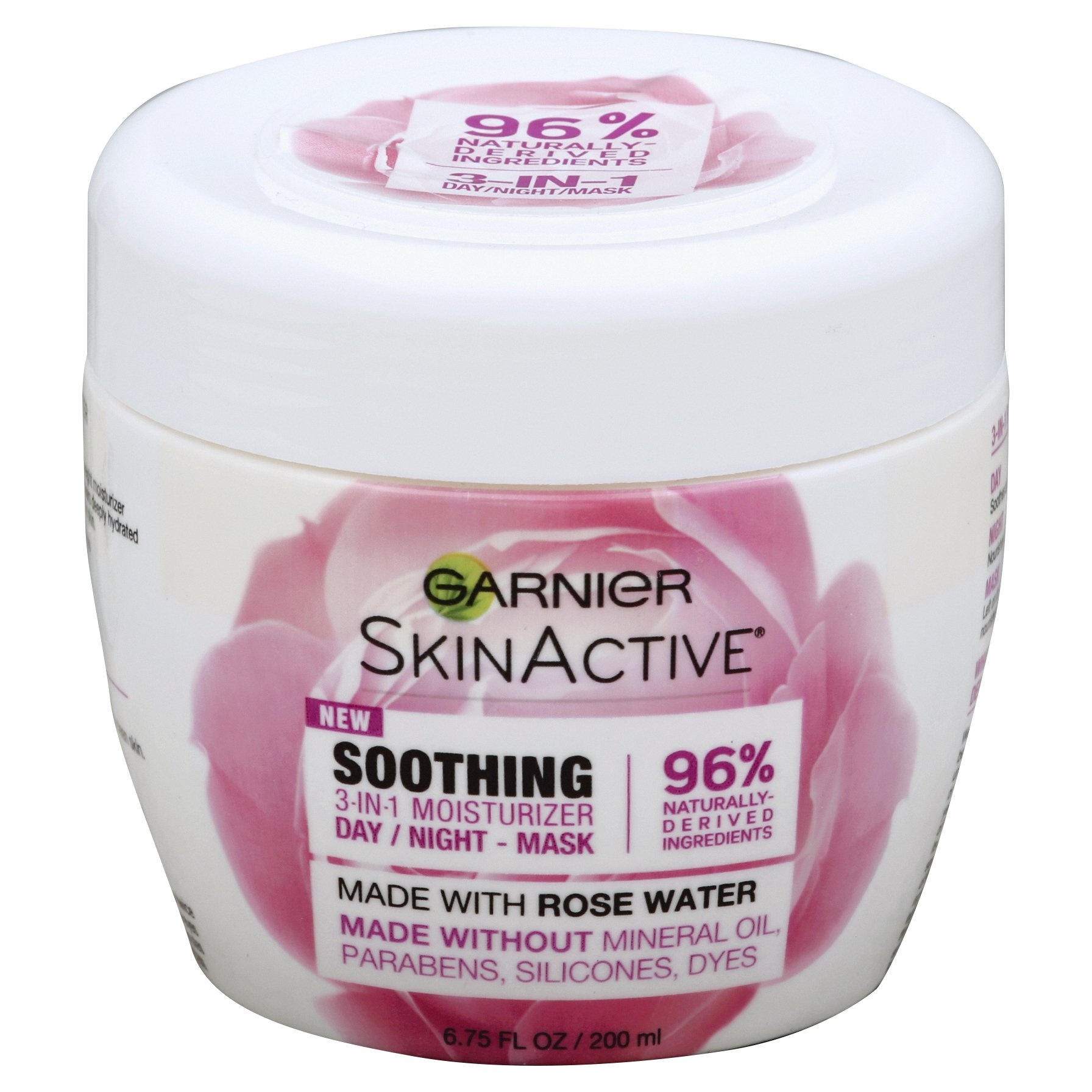 slide 1 of 2, Garnier Skinactive Soothing 3-In-1 Moisturizer Day / Night Mask With Rose Water, 6.75 fl oz