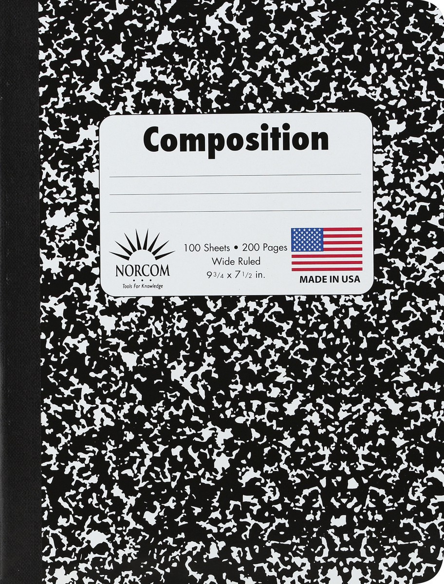 slide 4 of 6, Norcom Black Composition Book, 1 ct