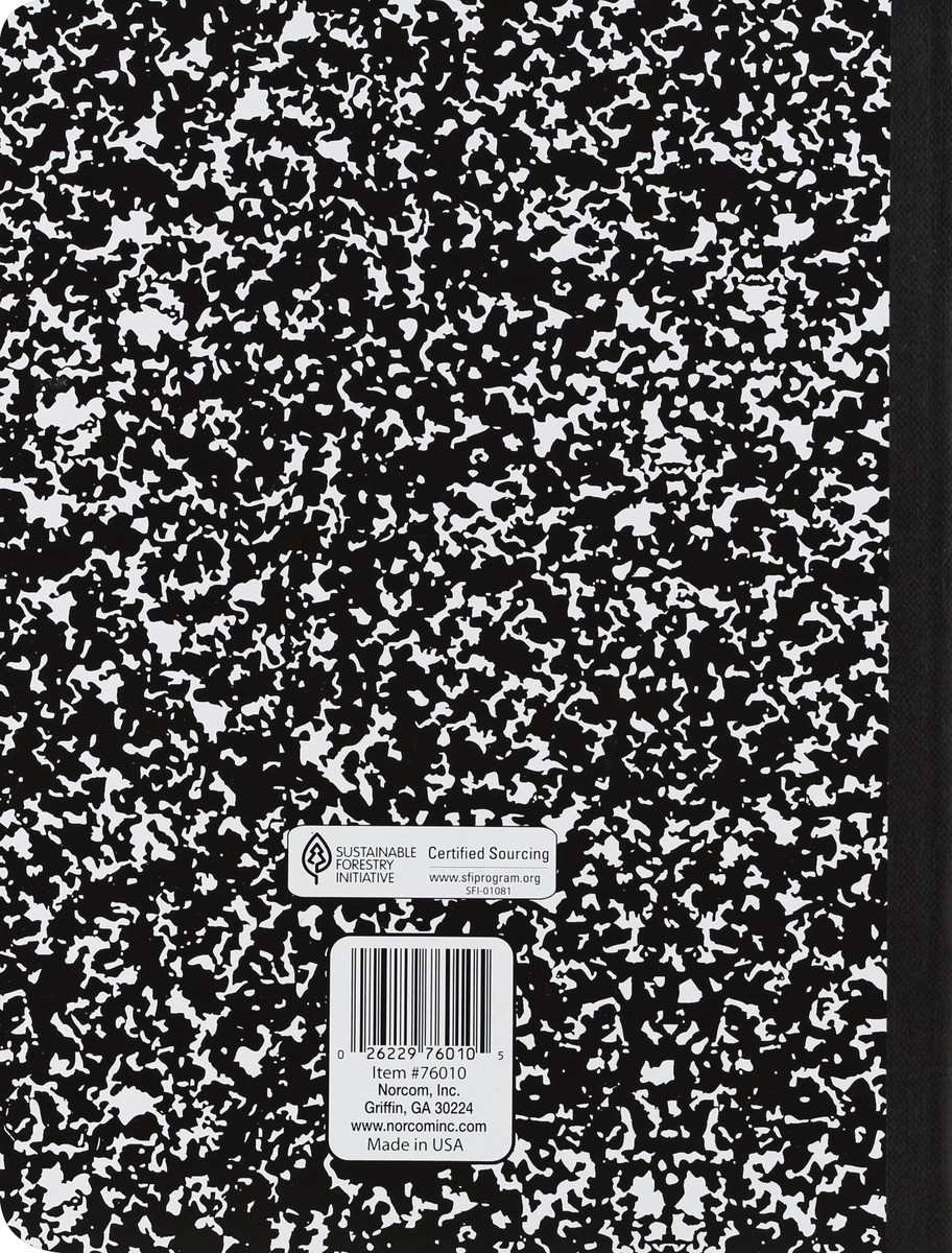 slide 6 of 6, Norcom Black Composition Book, 1 ct