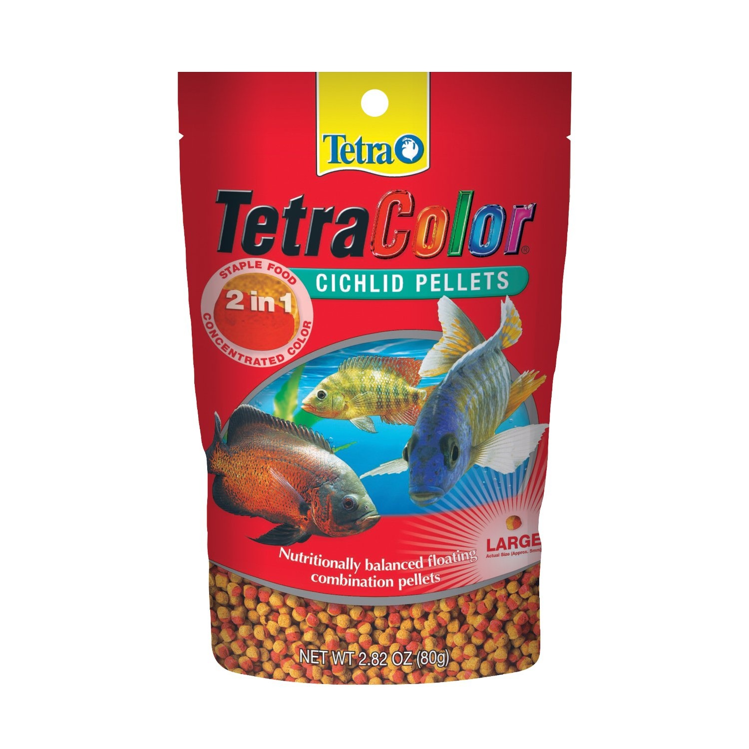 slide 1 of 1, TetraColor Cichlid Food Pellets, 2.82 oz