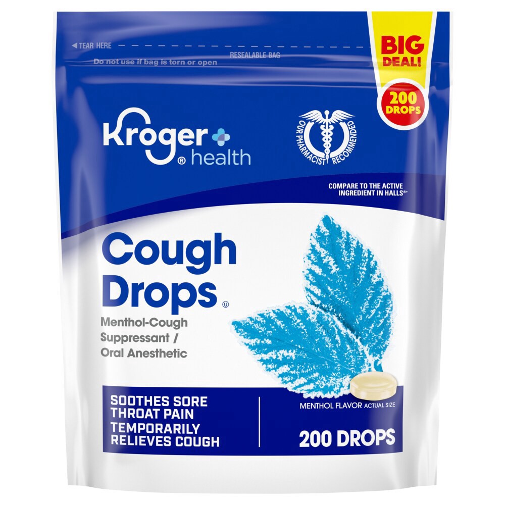 slide 2 of 2, Kroger Menthol Cough Drop, 200 ct